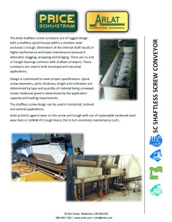 Shaftless screw conveyor brochure download